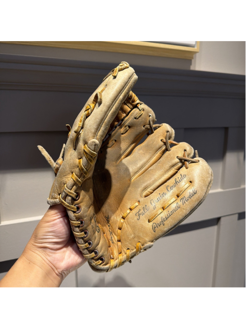 VTG MacGregor Baseball Glove Professional Model" made from full-grain cowhide